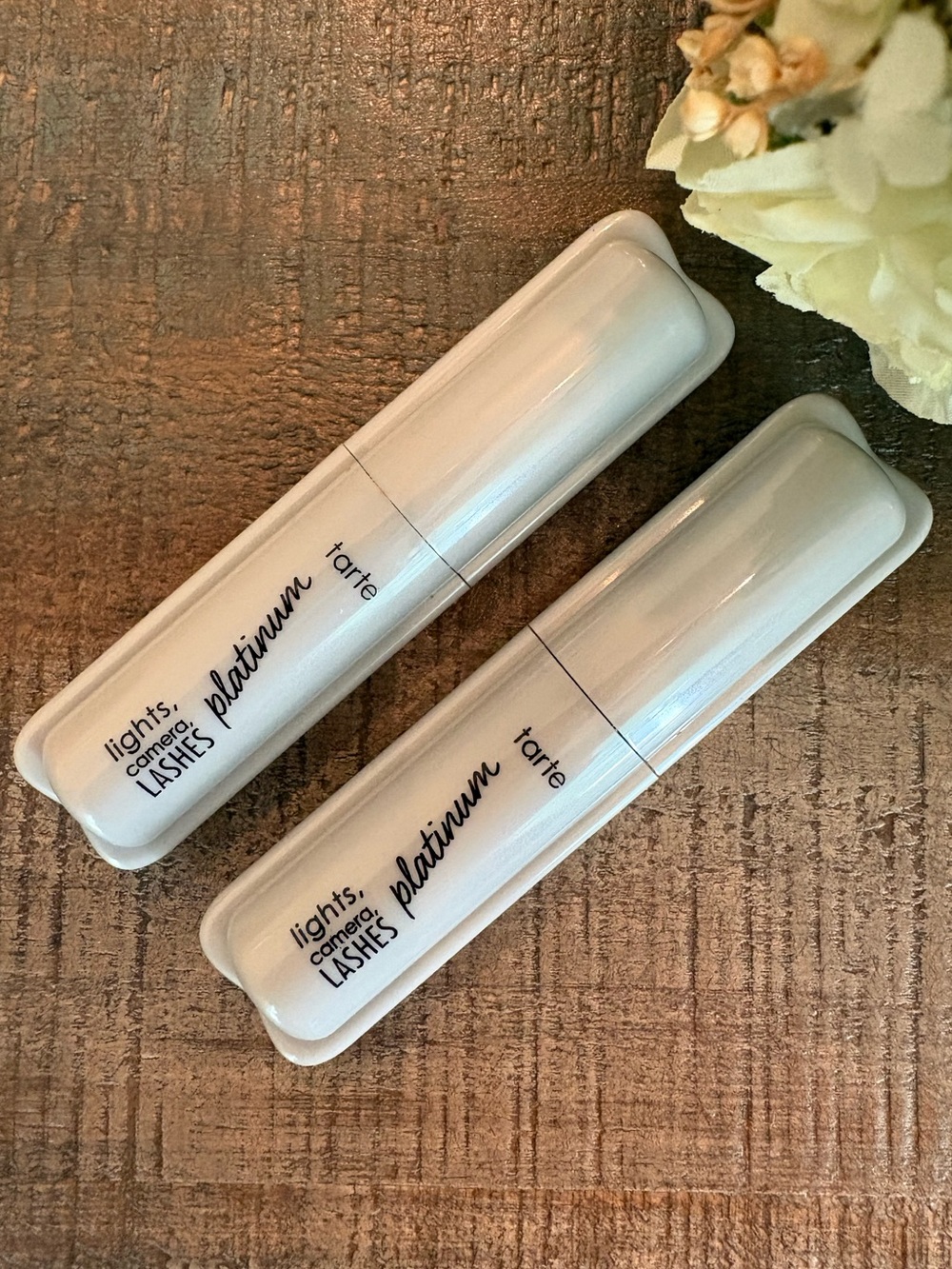 New TARTE Lights, Camera, Lashes PLATINUM MASCARA Minis Duo in BLACK!